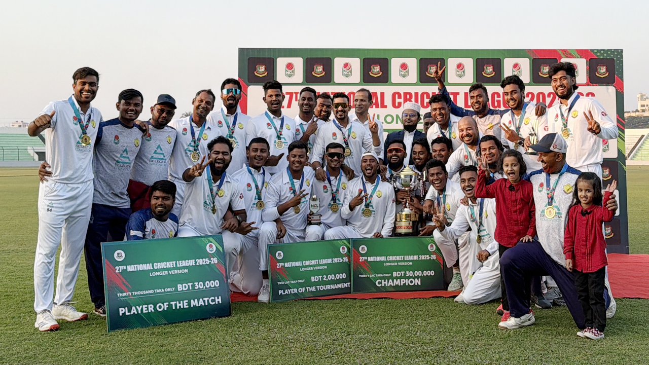 টি-টোয়েন্টির পর লাল বলেও চ্যাম্পিয়ন রংপুর বিভাগ