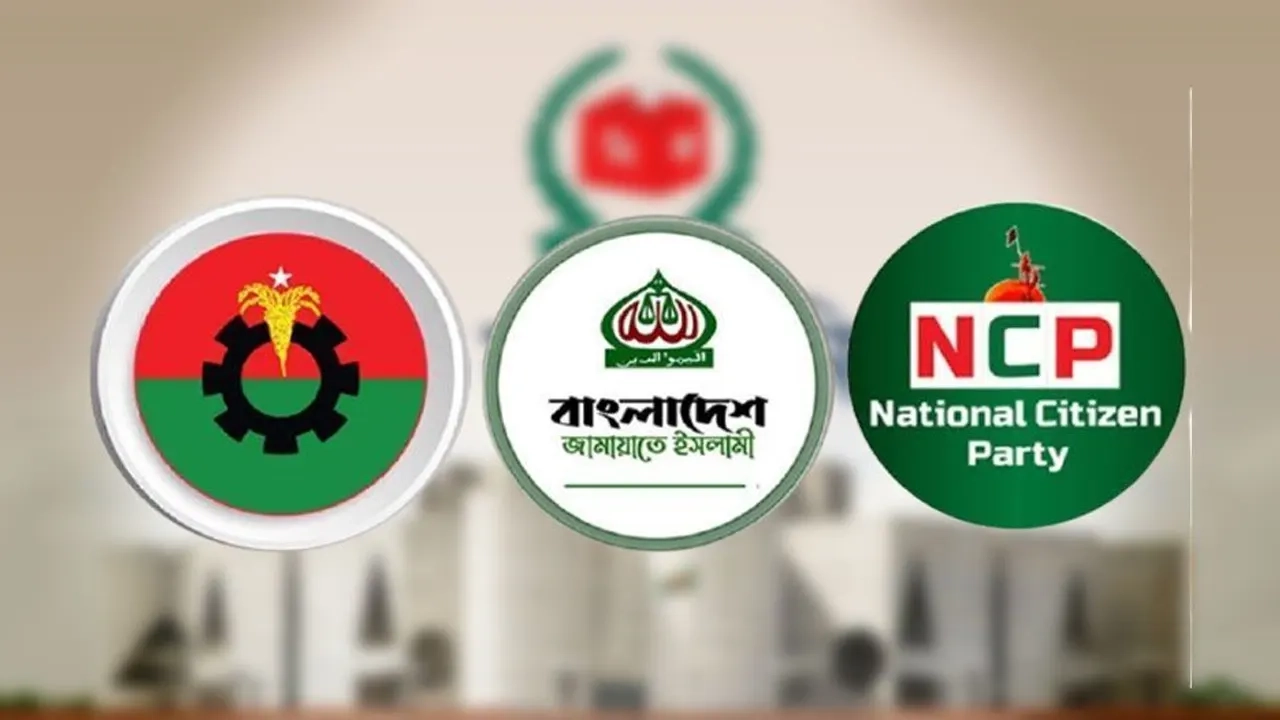 ত্রয়োদশ সংসদ নির্বাচনে বিএনপি শীর্ষে, জামায়াত দ্বিতীয় ও এনসিপি তৃতীয়