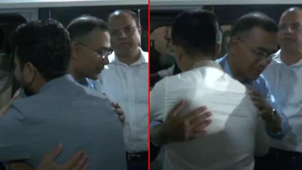 তারেক রহমানের সৌজন্য সাক্ষাৎ: নাহিদ-সারজিসকে বুকে টেনে নেন