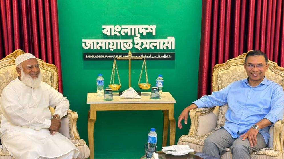 জামায়াত আমিরের তারেক রহমানকে ভবিষ্যৎ প্রধানমন্ত্রী হিসেবে অভিনন্দন