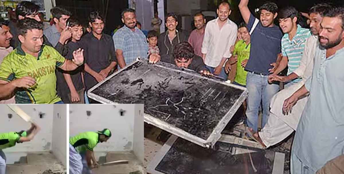 ভারতের কাছে হারার পর পাকিস্তানি সমর্থকের টিভি ভাঙচুর