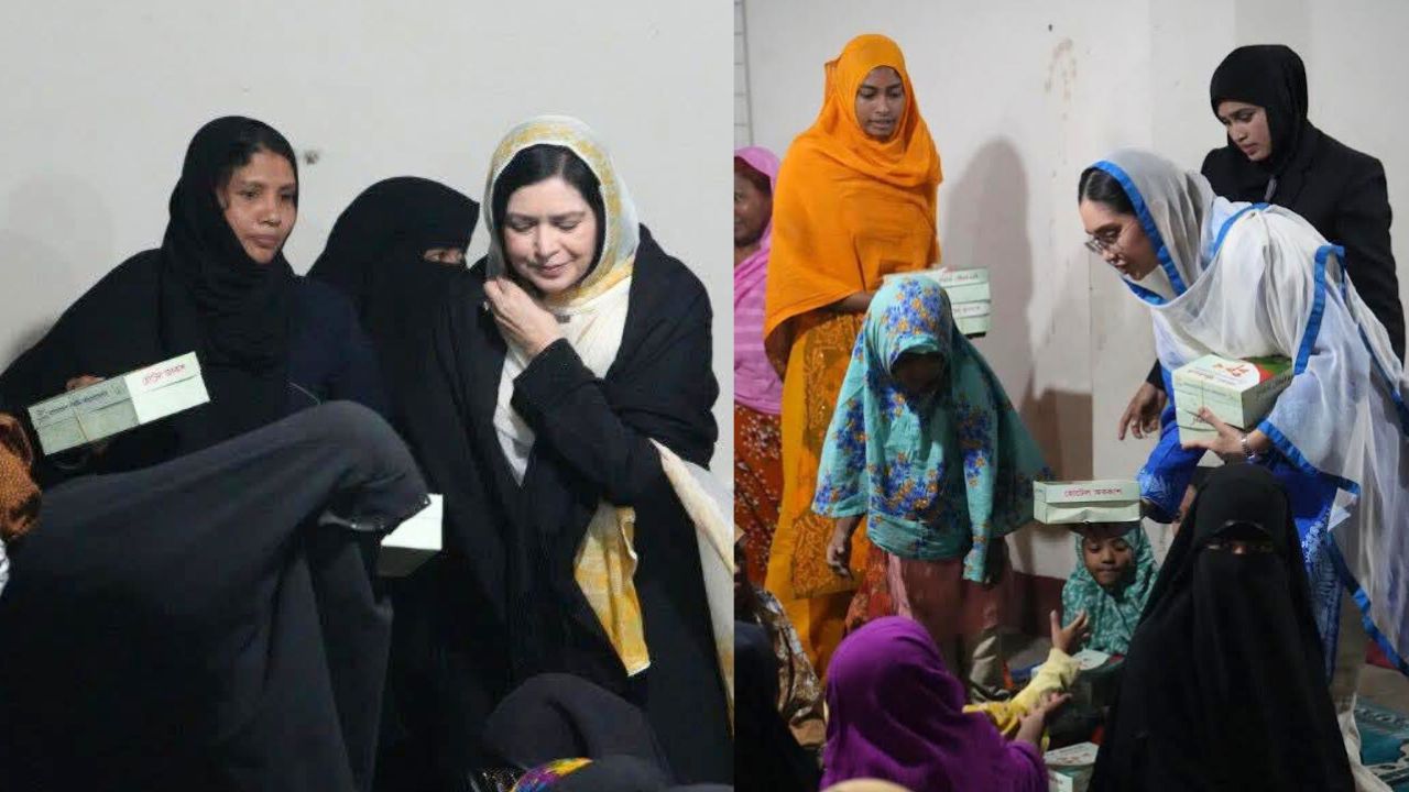 প্রধানমন্ত্রীর সহধর্মিণী ও কন্যা মাদ্রাসার এতিমদের সঙ্গে ইফতার করেছেন