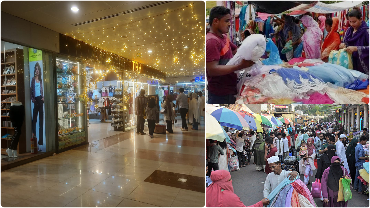 রাজধানীতে ঈদ বাজার জমে উঠছে, ফুটপাতে ভিড় বেড়েছে