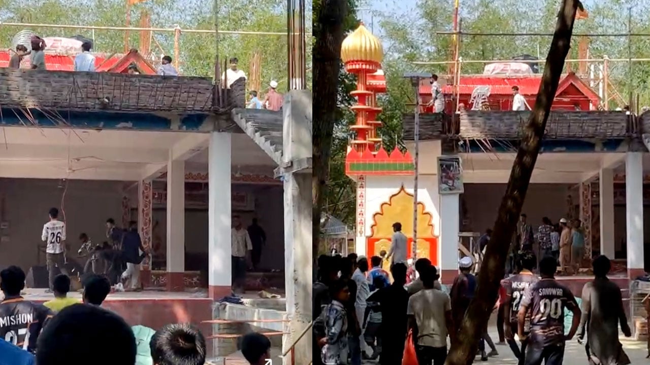 কথিত পীরের আস্তানায় ভাঙচুর ও অগ্নিসংযোগ