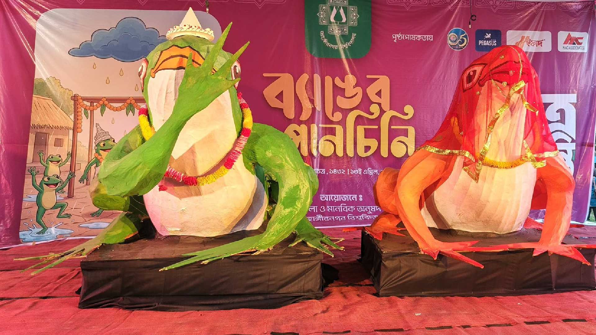 জাহাঙ্গীরনগর বিশ্ববিদ্যালয়ে ‘ব্যাঙের পানচিনি’ উৎসব অনুষ্ঠিত