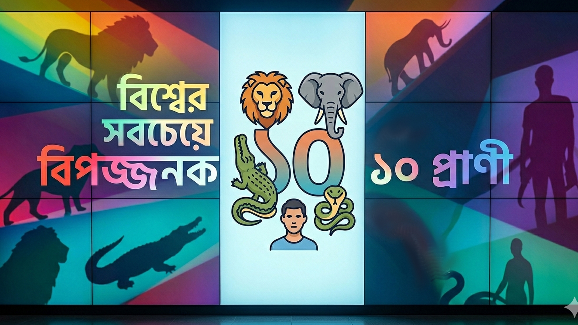 পৃথিবীর বিপজ্জনক ১০ প্রাণী, কত নম্বরে মানুষ