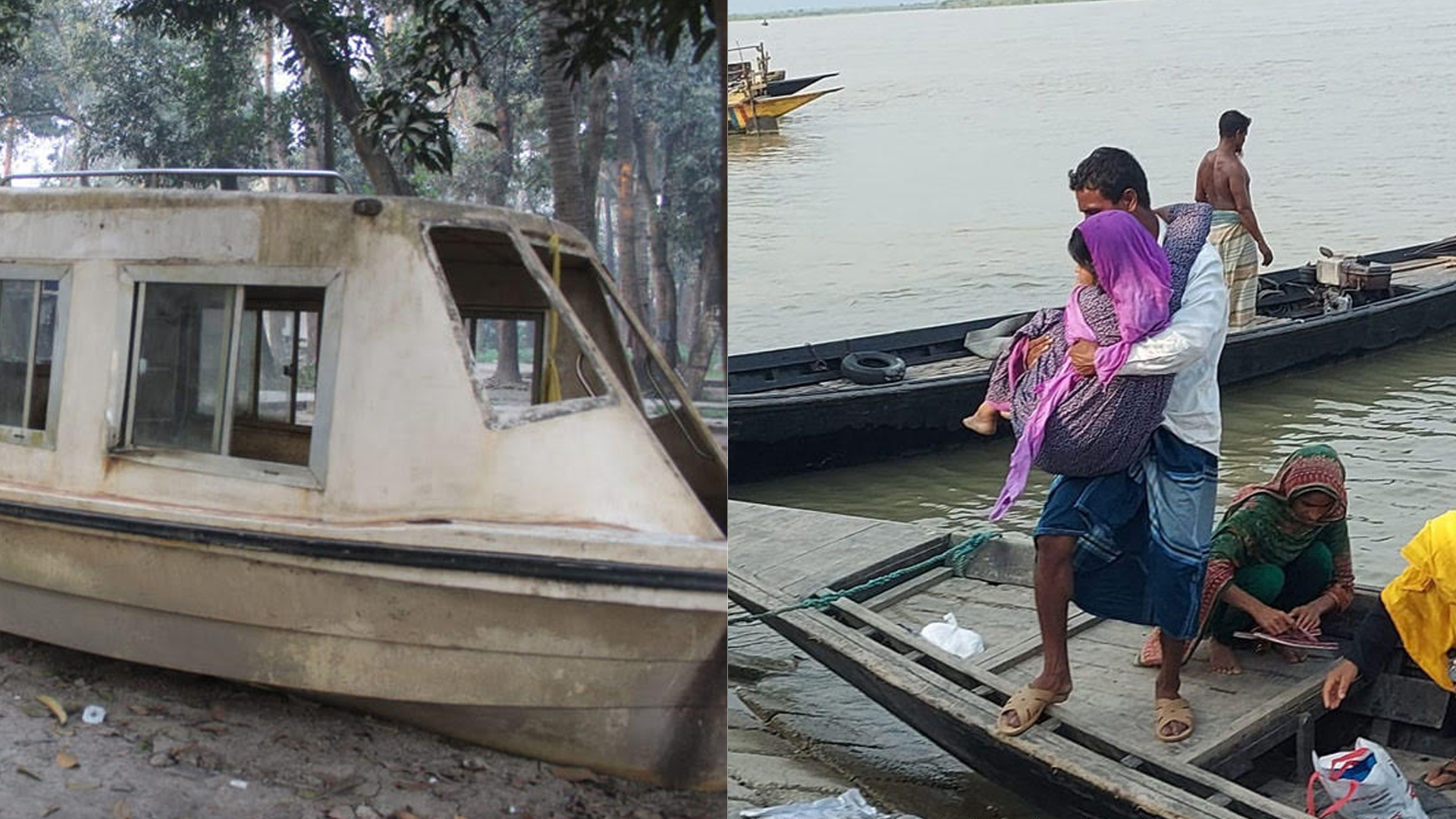 পাবনার চরাঞ্চলে অকেজো নৌ-অ্যাম্বুলেন্স, রোগীদের দুর্ভোগ