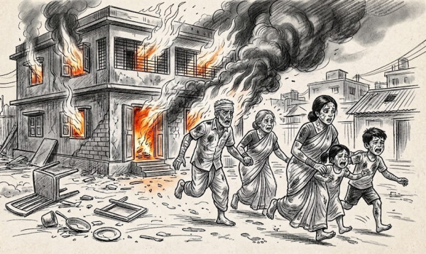 নারায়ণগঞ্জে গ্যাস লাইন বিস্ফোরণে একই পরিবারের ৫ জন দগ্ধ