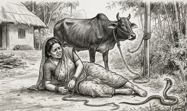 গরু বাঁধতে গিয়ে সাপের কামড়ে নারীর মৃত্যু