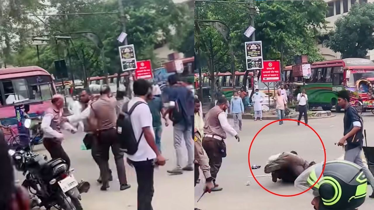 গুলিস্তানে সড়কে দুই ট্রাফিক কনস্টেবলের মারামারি, সাময়িক বরখাস্ত