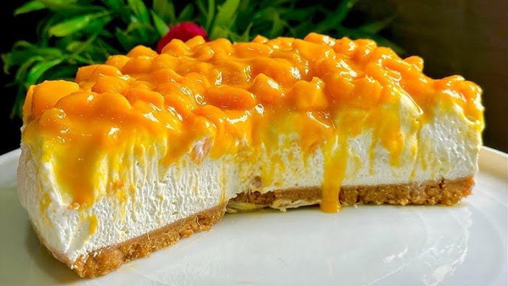 ওভেন ছাড়াই সহজে তৈরি করুন ম্যাঙ্গো চিজ কেক